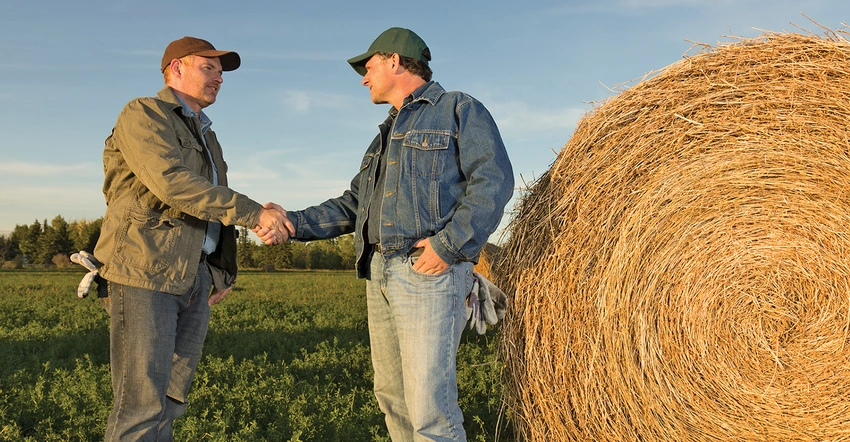 farmers shaking hands